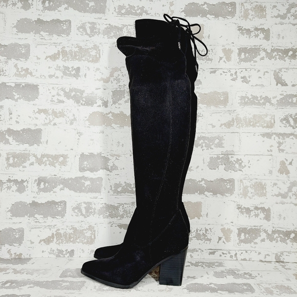 New Marc Fisher Mlokun Block Heel Over the knee Boots F56 - Picture 1 of 12